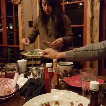 Alpine Tavern & Grill - My sister preparing the dishes for family style dinnee - Sports Bars Near Me - Alpine, California