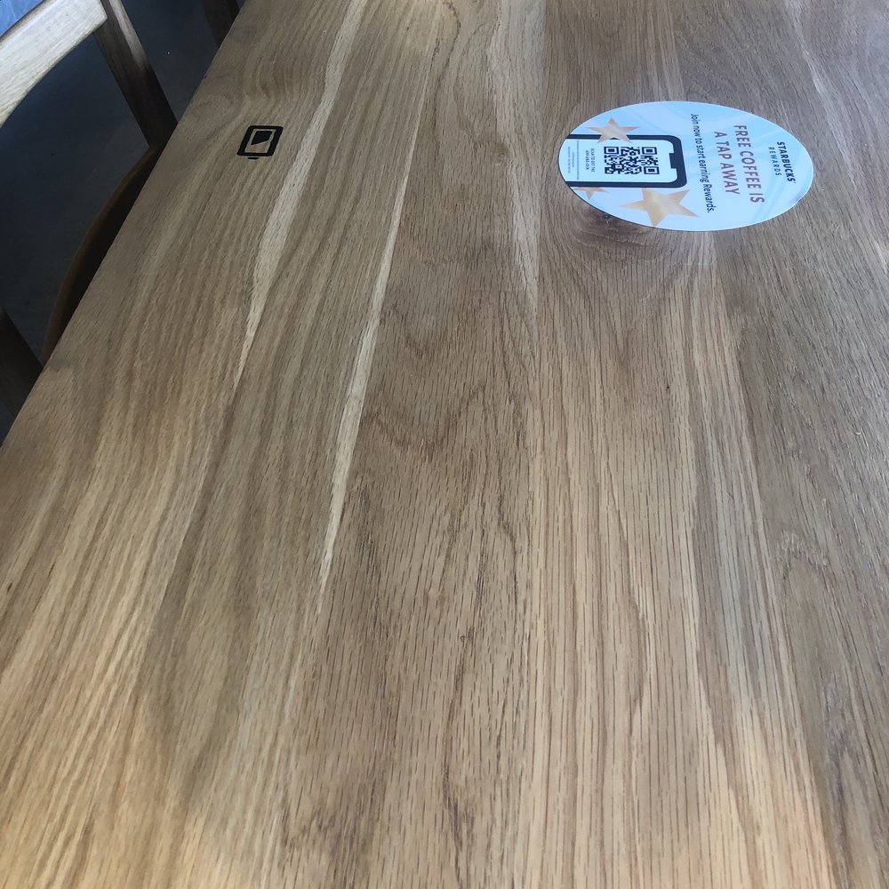Starbucks - See the charging symbol on the table? Just false advertising on the part of this second rate coffee shop. - Coffee & Tea Near Me - Ventura, California Starbucks - See the charging symbol on the table? Just false advertising on the part of this second rate coffee shop. - Coffee & Tea Near Me - Ventura, California
