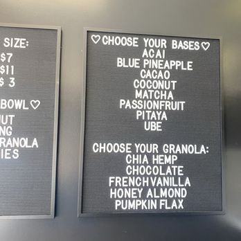 Dear Acai - Menu (2) - Acai Bowls Near Me - Garden Grove, California
