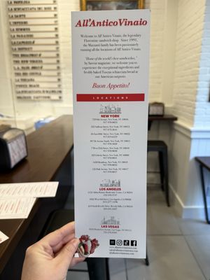 Menu photo 7 All'Antico Vinaio New York, NY Menu photo 7 All'Antico Vinaio New York, NY