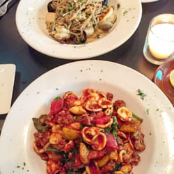 Coco Pazzo - Seafood Linguini and Orrechietti with Italian Sausage