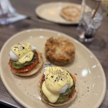 Snooze, an A.M. Eatery - Smashed Avocado Benny* - Breakfast & Brunch Near Me - San Antonio, Texas