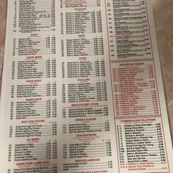 Foo Chow Restaurant - Menu