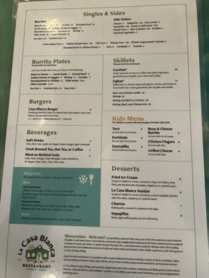 Menu photo 3 La Casa Blanca Chandler, AZ