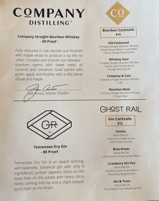 Menu photo 8 Company Distilling Townsend, TN Menu photo 8 Company Distilling Townsend, TN