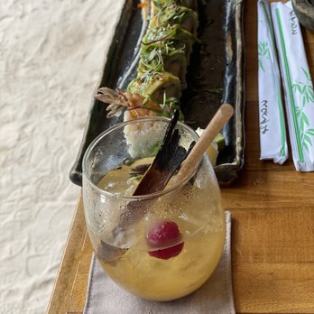 Taboo Tulum - Sushi roll and an awesome cocktail. - Mediterranean Near Me - Tulum, ROO Taboo Tulum - Sushi roll and an awesome cocktail. - Mediterranean Near Me - Tulum, ROO