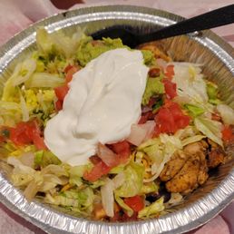 Chicken burrito bowl, pretty tasty Chicken burrito bowl, pretty tasty