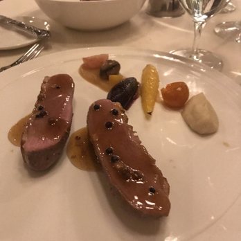 Fait Maison - Seared duck breast with assorted fruits and veggies - French Near Me - Edmond, Oklahoma