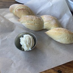 Fresh hot bread with butter Fresh hot bread with butter