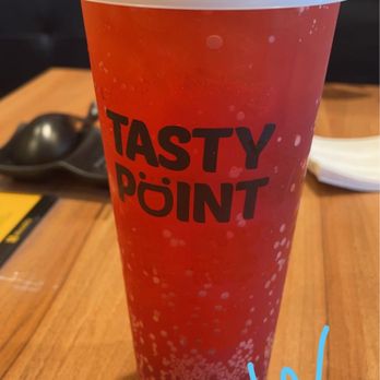 Tasty Point - Dragon fruit tea soda. Would not try - Taiwanese Near Me - Houston, Texas Tasty Point - Dragon fruit tea soda. Would not try - Taiwanese Near Me - Houston, Texas