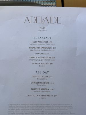 Menu photo 1 Adelaide Del Mar, CA