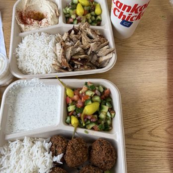 Zankou Chicken - Falafel Plate & Chicken Tarna Plate - Mediterranean Near Me - Pasadena, California