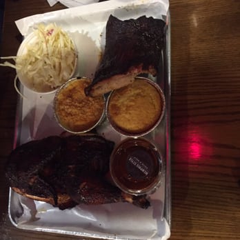 Smoque BBQ - 1/2 chicken, 1/4 slab STL ribs, slaw, mac & cheese, and cornbread - Barbeque Near Me - Chicago, Illinois Smoque BBQ - 1/2 chicken, 1/4 slab STL ribs, slaw, mac & cheese, and cornbread - Barbeque Near Me - Chicago, Illinois