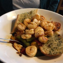Gosch Sylt - Shrimps mit Grillgemüse und Knobi-Baguette