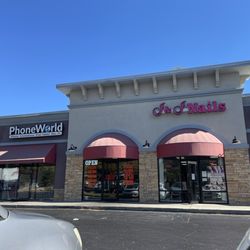 Outside!!!! Sign blew away from storm but next door to the Nail Shop!!