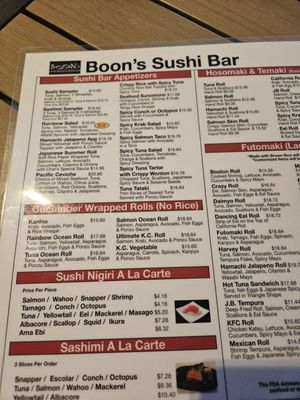 Menu photo 1 Boon's Asian Bistro Boca Raton, FL