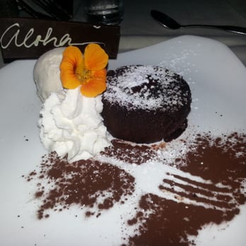 Hukilau Lanai - 20 minute chocolate lava cake with the best vanilla ice cream i have ever had - Seafood Near Me - Kapaa, Hawaii Hukilau Lanai - 20 minute chocolate lava cake with the best vanilla ice cream i have ever had - Seafood Near Me - Kapaa, Hawaii