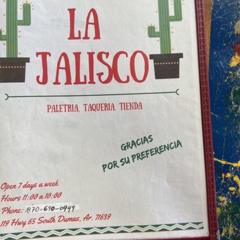 La Jalisco Taco Shop - Menu - Mexican Near Me - Dumas, Arkansas
