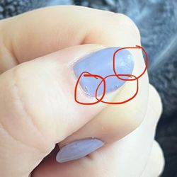 Bubbles and streaky top coat