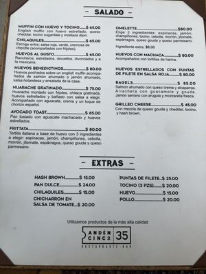 Menu photo 1 Anden Cinco 35 Lagos de Moreno, JAL Menu photo 1 Anden Cinco 35 Lagos de Moreno, JAL