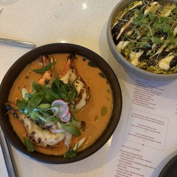 Kricket Soho - RECHEADO BUTTER PRAWNS (front)  BHEL PURI (right) - Indian Near Me - London, XGL