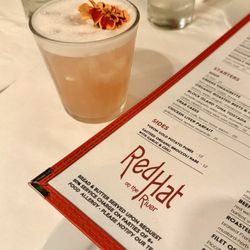 Red Hat on the River - Mezcal Drink was pretty and smokey, like a girl working at a 50's style diner