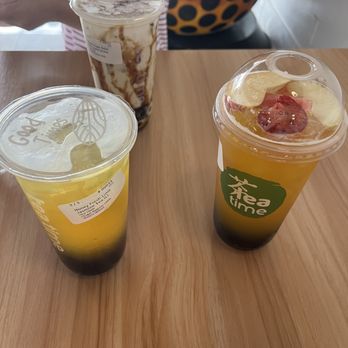Tea Time - honey fresh lime jasmine green tea, brown sugar milk, super fruit tea - Bubble Tea Near Me - Webster, Texas Tea Time - honey fresh lime jasmine green tea, brown sugar milk, super fruit tea - Bubble Tea Near Me - Webster, Texas