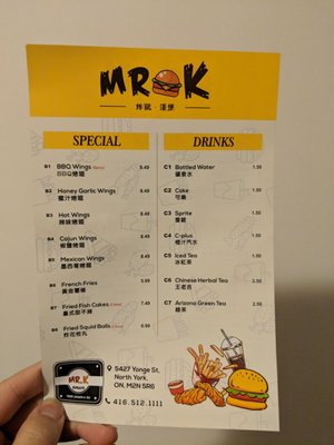 Menu photo 3 Mr. K Toronto, ON
