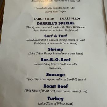 Darrell's - Sandwiches Near Me - Lake Charles, Louisiana