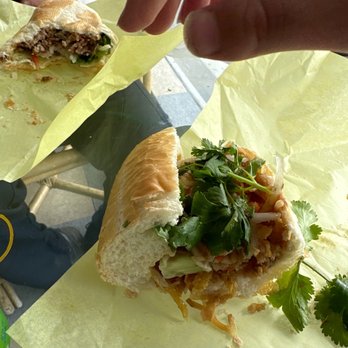 Banh Mi & Coffee - Almost gone grilled pork sandwich. Tofu veggie sandwich in front. Yummy in our tummy! Kids loved it. - Coffee & Tea Near Me - San Rafael, California Banh Mi & Coffee - Almost gone grilled pork sandwich. Tofu veggie sandwich in front. Yummy in our tummy! Kids loved it. - Coffee & Tea Near Me - San Rafael, California