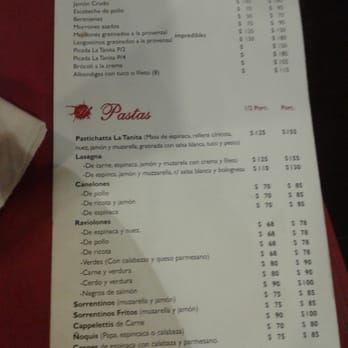 La Tanita Pastas - Carta a marzo 2016 - Italian Near Me - Quilmes, C La Tanita Pastas - Carta a marzo 2016 - Italian Near Me - Quilmes, C