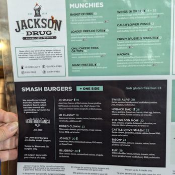 Jackson Drug - Menu is misleading! One of the online menus stated they have pan carved french fries. They do not. They are frozen french fries. - American Near Me - Jackson, Wyoming