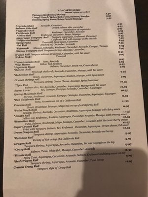Menu photo 2 Sushi Mori Palm Bay, FL