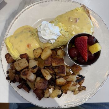 First Watch - Chickichanga with Potatoes and small fruit cup - Breakfast & Brunch Near Me - Marlton, New Jersey