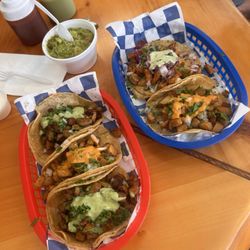 The Trendy Taco - Taco al Pastor, Taco de Chipotle Tilapia & Taco de Camaron