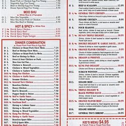 China King - Menu