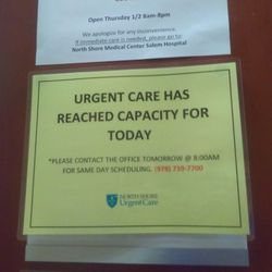 Mass General/North Shore Center for Outpatient Care - It's 2pm on Monday and at capacity. HOW is u.c. open until 8 pm, then?!?!