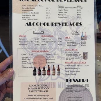 Ramen Mik - Drink Menu - Ramen Near Me - San Marcos, California Ramen Mik - Drink Menu - Ramen Near Me - San Marcos, California