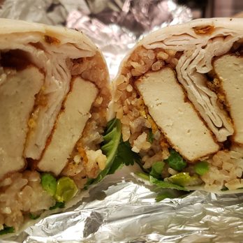 World Street Kitchen - Crispy marinated tofu burrito ($9.25). Vegan by default. Not bad, but basically just tofu and rice in a flour tortilla. - Asian Fusion Near Me - Minneapolis, Minnesota World Street Kitchen - Crispy marinated tofu burrito ($9.25). Vegan by default. Not bad, but basically just tofu and rice in a flour tortilla. - Asian Fusion Near Me - Minneapolis, Minnesota