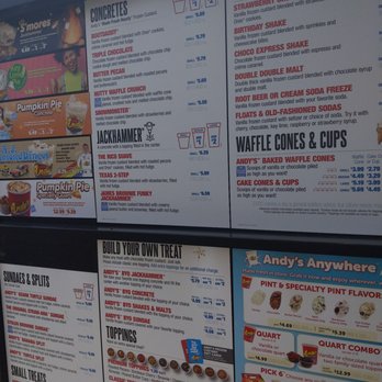 Andy's Frozen Custard - Menu - Desserts Near Me - Naperville, Illinois
