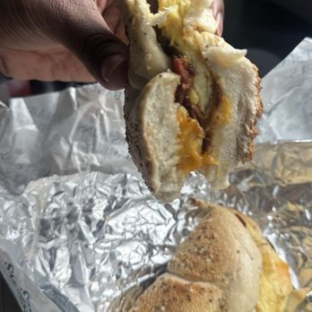 Grabstein's Bagels - BEC on everything bagel - Bagels Near Me - New York, New York