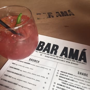 BAR Ama - Special Valentine's Day sangria with a slice of jalapeño pepper, not my favorite but not bad - Tex-Mex Near Me - Los Angeles, California