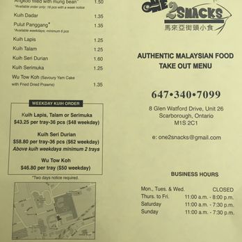 One2 Snacks - Take-out menu - Malaysian Near Me - Scarborough, Ontario One2 Snacks - Take-out menu - Malaysian Near Me - Scarborough, Ontario