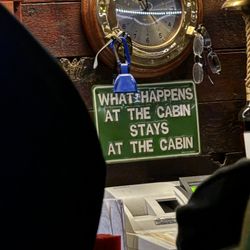 First Cabin Bar - Sign at the bar