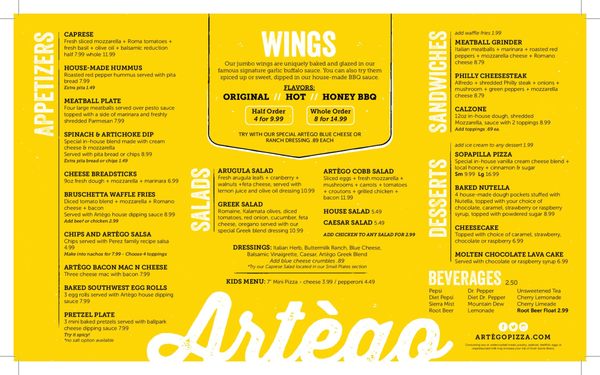 Menu photo 3 Artego Pizza Kansas City, MO Menu photo 3 Artego Pizza Kansas City, MO