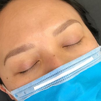 Brows By Eva - 8 weeks after first session-- before touch up. Brow hairs look super natural! - Permanent Makeup Near Me - Houston, Texas