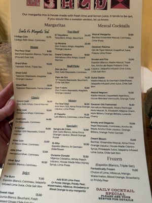 Menu photo 2 The Shed Santa Fe, NM Menu photo 2 The Shed Santa Fe, NM