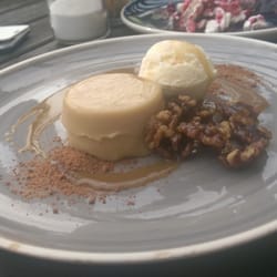 Gaerwen Arms - Caramel pancotta and orange icecream