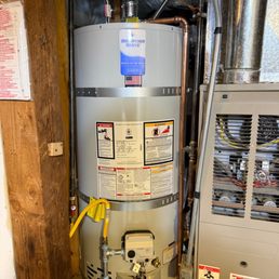 Newly installed water heater Newly installed water heater
