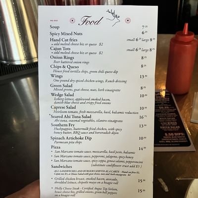 Menu photo 3 Slow Bar Portland, OR